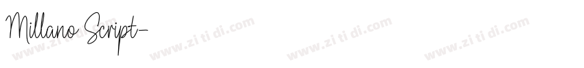 Millano Script字体转换